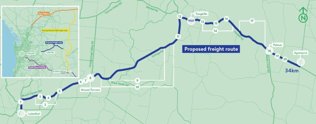 Adelaide freight route engineering design Australia