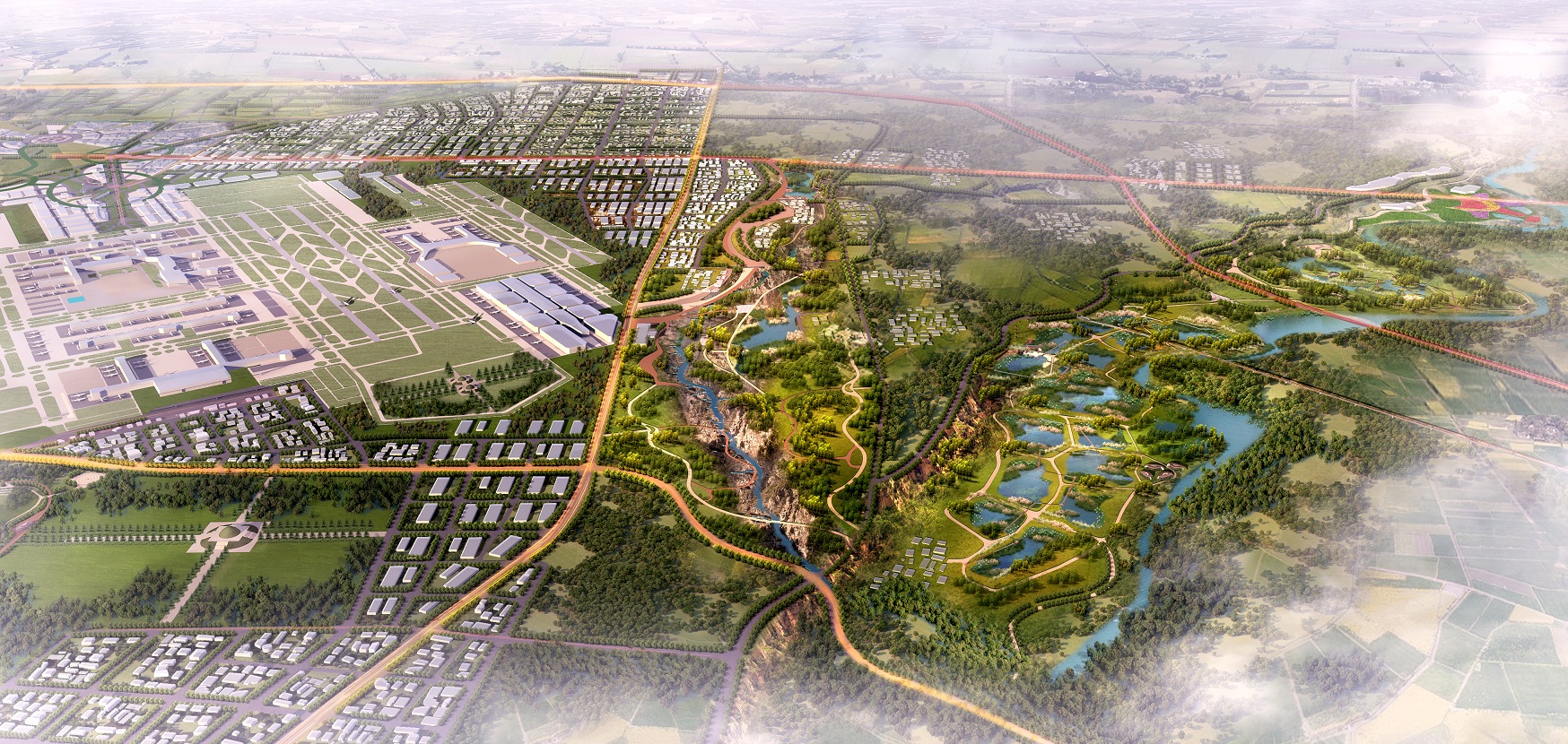 西安西咸空港生态新城景观规划